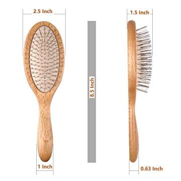 WeCoola Wooden Hair Brush for All Hair Types and Growth