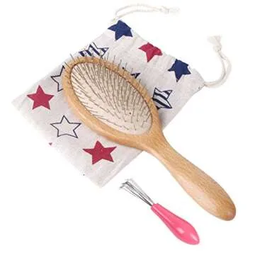 WeCoola Wooden Hair Brush for All Hair Types and Growth