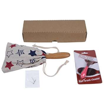 WeCoola Wooden Hair Brush for All Hair Types and Growth