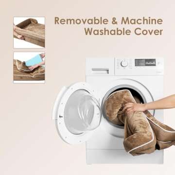 EHEYCIGA Orthopedic Dog Beds for Extra Large Dogs, Waterproof Memory Foam XL Dog Bed with Sides, Non-Slip Bottom and Egg-Crate Foam Big Dog Couch Bed with Washable Removable Cover, Camel