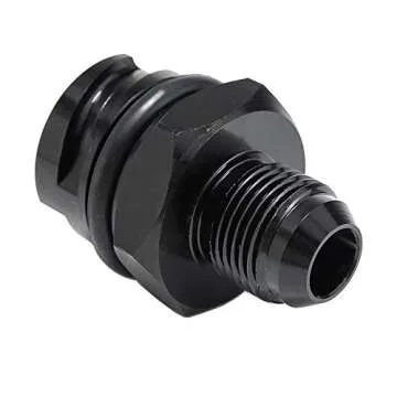 KingFurt Billet Black Aluminum Valve Cover Oil Cap w/-10 AN Fitting for LS1/LS6/LS2/LS3/LS7