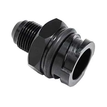 KingFurt Billet Black Aluminum Valve Cover Oil Cap w/-10 AN Fitting for LS1/LS6/LS2/LS3/LS7