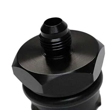 KingFurt Billet Black Aluminum Valve Cover Oil Cap w/-10 AN Fitting for LS1/LS6/LS2/LS3/LS7