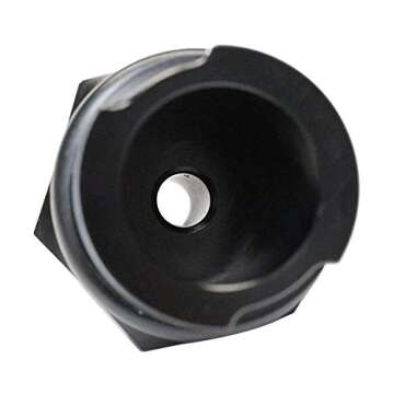 KingFurt Billet Black Aluminum Valve Cover Oil Cap w/-10 AN Fitting for LS1/LS6/LS2/LS3/LS7