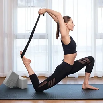 Overmont Yoga Block 2 Pack with Yoga Strap for All Levels