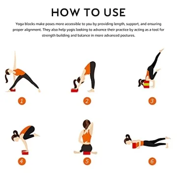 Overmont Yoga Block 2 Pack with Yoga Strap for All Levels