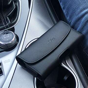 AGOZ Leather Case for Consumer Cellular Verve Connect, ZMax 10, ZMax 5G, ZTE Blade MAX View Z610DL, ZMAX PRO Z981, MAX Duo LTE, MAX XL N9560, Blade ZMAX Z982, Pouch Holster w/Belt Clip, Belt Loops