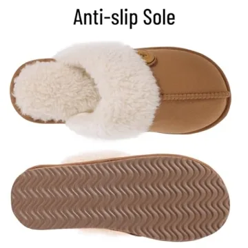 Litfun Fuzzy Memory Foam Slippers for Women