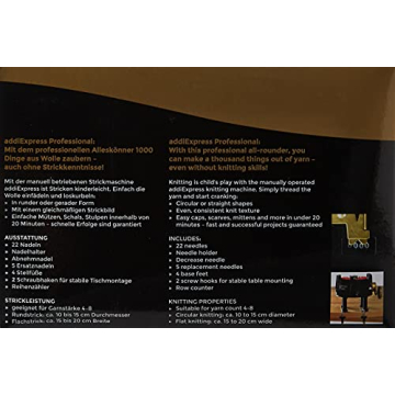 Addi 990-2 Knitting Mill 15cm Black for Fast Knitting