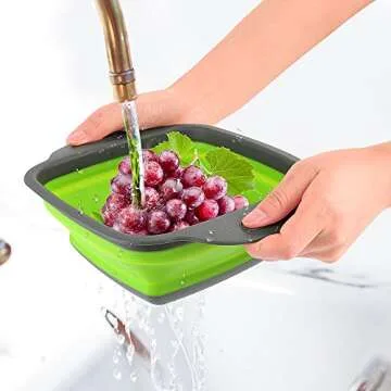 Versatile Collapsible Colander Set with Extendable Handles