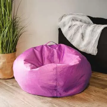 Big Joe Classic Bean Bag Chair, Radiant Orchid Smartmax, Durable Polyester Nylon Blend, 2 feet Round