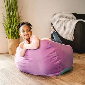 Big Joe Classic Bean Bag Chair, Radiant Orchid Smartmax, Durable Polyester Nylon Blend, 2 feet Round