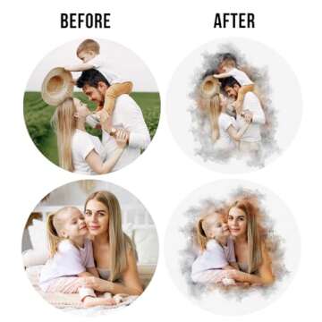 Custom Watercolor Portrait Framed Canvas from Photo, Personalized Gifts for Mother, Custom Portrait ...