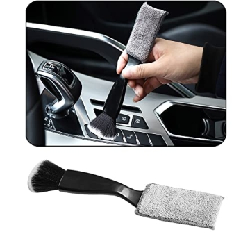 Smeyta Double Head Brush for Car Clean 1Pack,Car Brushes for Detailing Interior,Car Detailing Brushe...