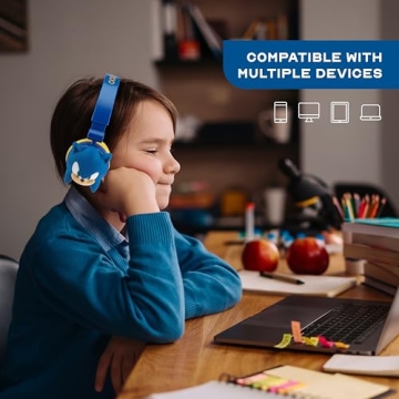 Sonic Kids Bluetooth Headphones with Safe Volume Control