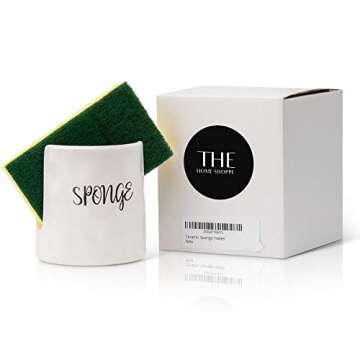 Elegant Ceramic Kitchen Sink Sponge Holder Caddy