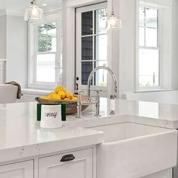 Elegant Ceramic Kitchen Sink Sponge Holder Caddy
