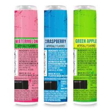 WARHEADS - Super Sour Candy Spray - Blue Raspberry, Green Apple and Watermelon Flavors - 0.68 oz. Bo...