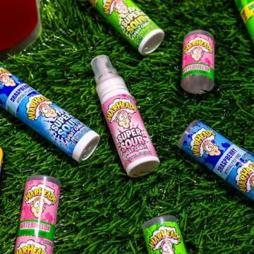 WARHEADS - Super Sour Candy Spray - Blue Raspberry, Green Apple and Watermelon Flavors - 0.68 oz. Bottles - 3 Pack