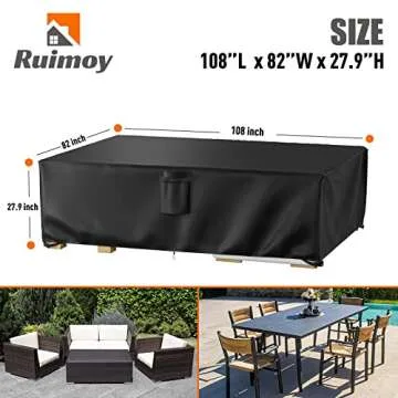 Ruimoy Patio Furniture Covers, Outdoor Furniture Cover Waterproof, General Purpose, Outside Table an...