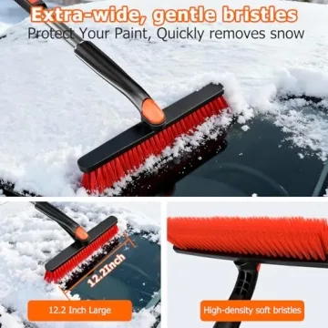 DMJN 2025 Upgrade Extendable Snow Brush & Ice Scraper
