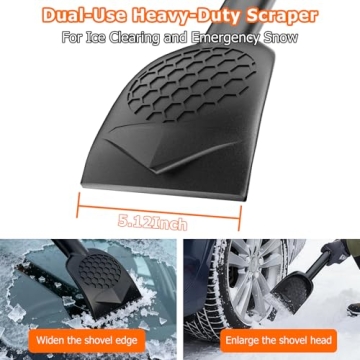 DMJN 2025 Upgrade Extendable Snow Brush & Ice Scraper