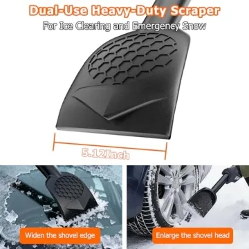 DMJN 2025 Upgrade Extendable Snow Brush & Ice Scraper