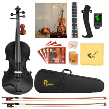 Poseidon Violin for Beginners Kids Adult Beginner Fiddle Kit, Violin 4/4 Student Stringed Musical In...
