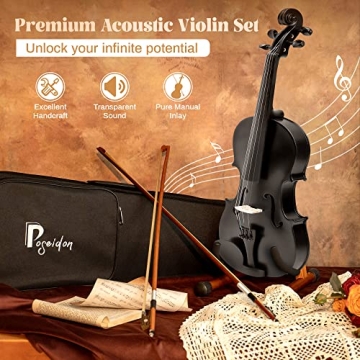 Poseidon Violin Kit for Beginners with Accessories