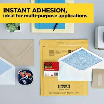 Scotch Transparent Tape, Clear Tape Engineered for Office and Home Use, 1 Inch Core 3/4 in x 1000 in, 3 Boxes