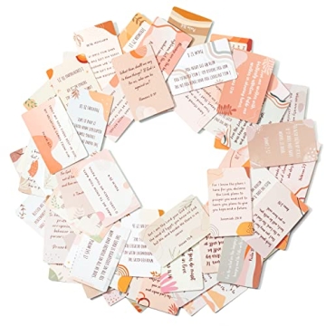 Mr. Pen- Prayer Cards, 70 Unique Bible Verse Boho Theme, Mini Scripture Cards for Women and Men, wit...