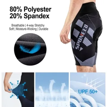 Sponeed Men's Padded Bike Shorts Comfortable Cycling Gear