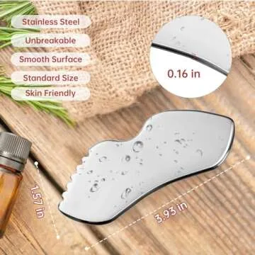 Stainless Steel Gua Sha Facial Tools Metal Detail Gua Sha Stone Body Lymphatic Drainage Massager Fac...