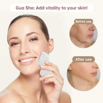 Stainless Steel Gua Sha Facial Tools Metal Detail Gua Sha Stone Body Lymphatic Drainage Massager Face Guasha Face Sculpting Tool Skin Care