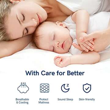 ELEMUSE Queen Mattress Topper for Back Pain, Extra Thick Mattress Pad Cover, Plush Soft Pillowtop with Elastic Deep Pocket, Overfilled Down Alternative Filling