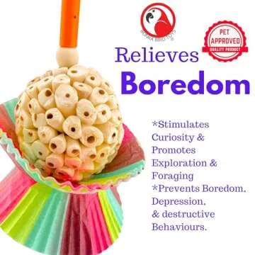 Bonka Bird Toys 1925 Cake Natural Sola Shred Forage Chew Treat Parrot Parrotlet Budgie Cockatiel Parakeets and Other Similar Birds