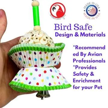 Bonka Bird Toys 1925 Cake Natural Sola Shred Forage Chew Treat Parrot Parrotlet Budgie Cockatiel Parakeets and Other Similar Birds