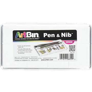 ArtBin Pen and Nib Box - Clear, Portable Organizer
