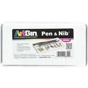 ArtBin Pen and Nib Box - Clear, Portable Organizer