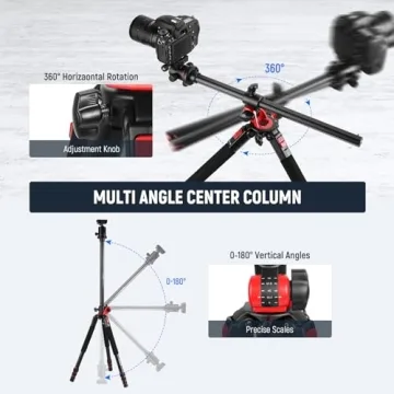 NEEWER 79 inch Tripod: Heavy-Duty DSLR Support