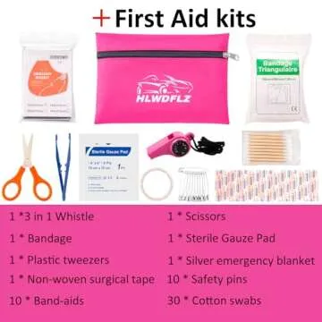 Pink Car Emergency Kit for Women Drivers - HLWDFLZ