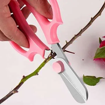 Leize Flower Scissors, Premium Multi-Function Stainless Steel Floral Shears, Thickened Pruner for Flowers, Branches and Leaves (Light Green)