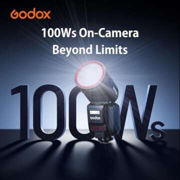 GODOX V100 S Flash for Sony - 100W Touchscreen Camera Flash
