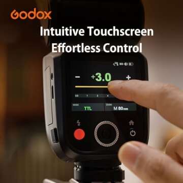 GODOX V100 S Flash for Sony - 100W Touchscreen Camera Flash