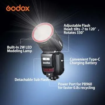 GODOX V100 S Flash for Sony - 100W Touchscreen Camera Flash