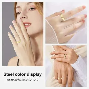 YCSLYW Stainless Steel Love Ring - Elegant Gift for All Occasions