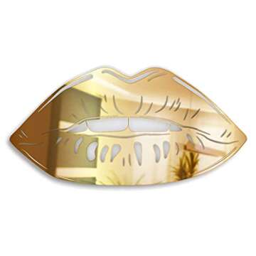 Mirror Gloss Lips 3D Wall Art - Ready to Hang Acrylic Wall Decorations for Bedrooms, Dorms, Living R...