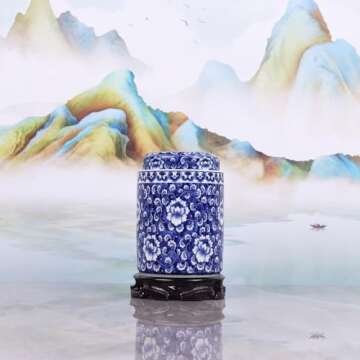 Elegant Chinese Blue and White Porcelain Ginger Jar