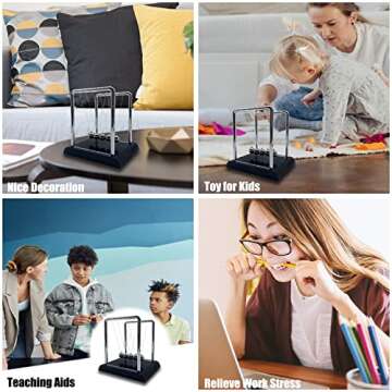 Newton's Cradle Balance Balls for Physics Fun and Relaxation