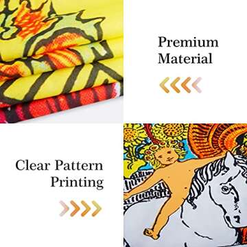 Tarot Tapestry, The Sun Tarot Card Tapestry, Medieval Europe Tapestry Wall Hanging Tapestries for Living Room Bedroom Dorm Decor, 51 x 59 inches